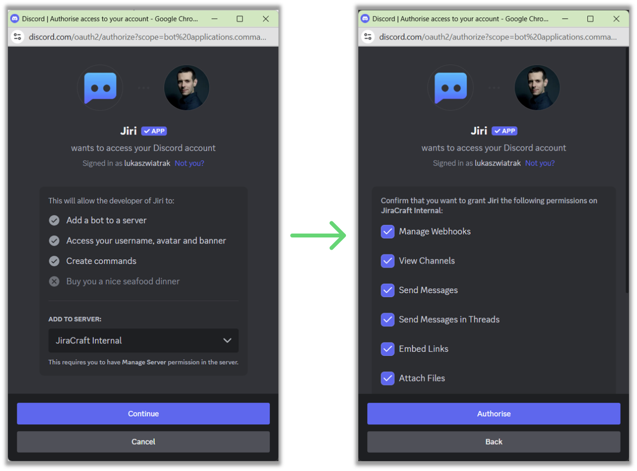 Discord authorization flow