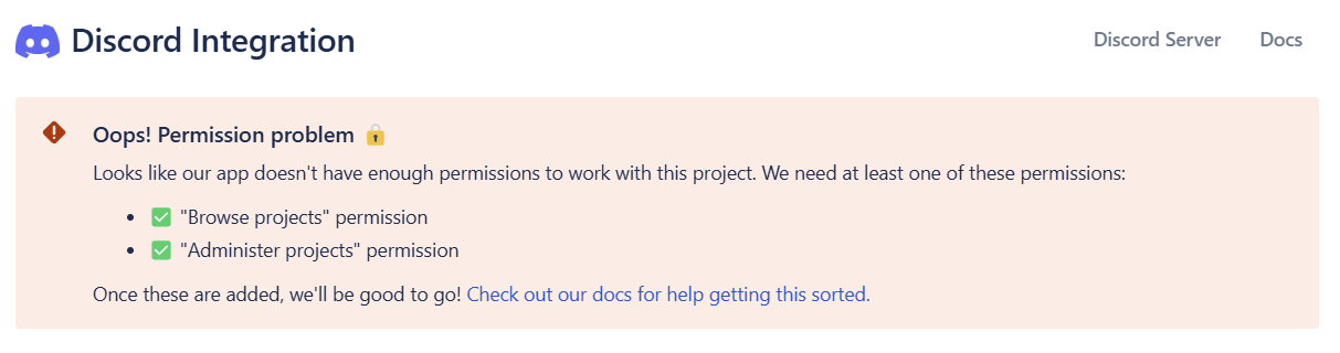 The dreaded permissions error in action.