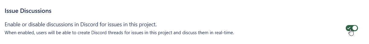 Enable Issue Discussions in Jira project settings