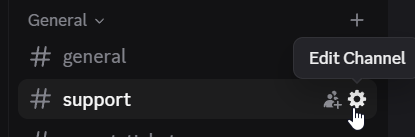 Access channel settings to check permissions